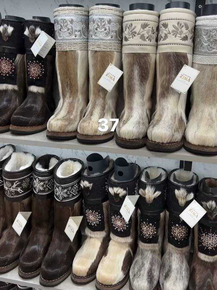 俄罗斯鹿皮靴子超暖