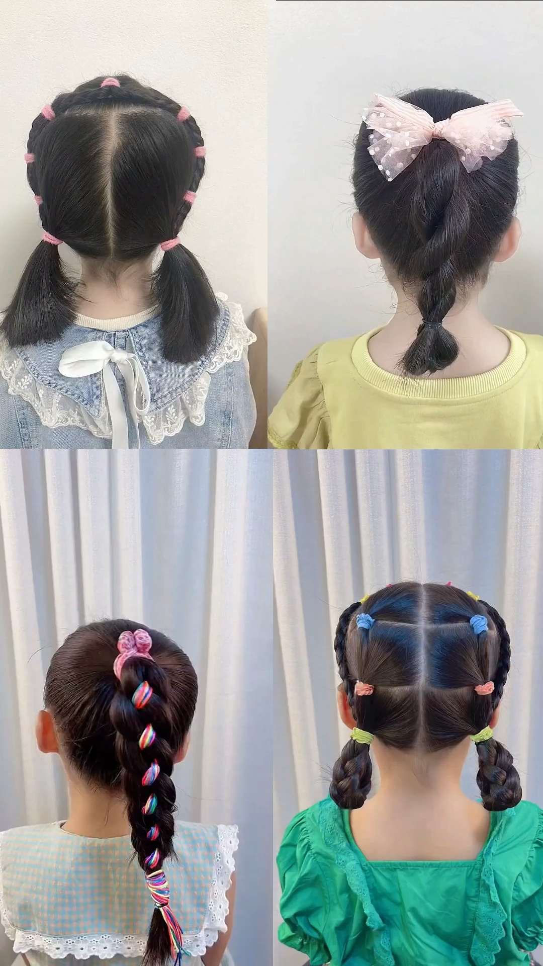 四年级小学女孩的发型图片