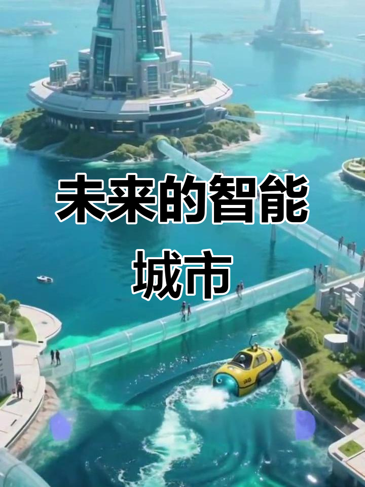 未来人类社会:高度发达的智慧城市与人工智能共存