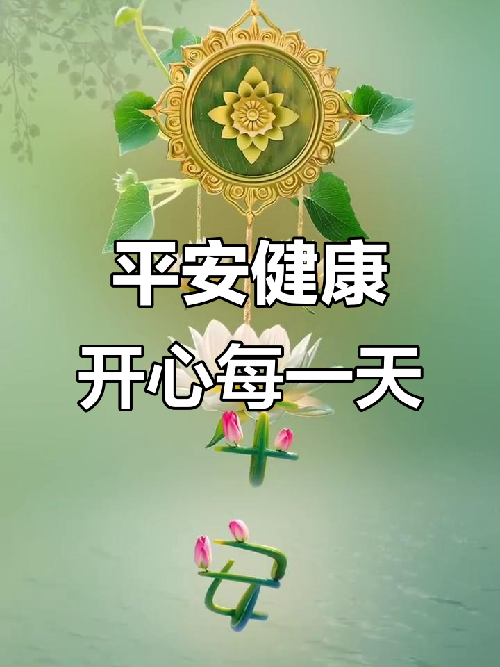 愿每一天都充满平安与快乐,健康与你同行