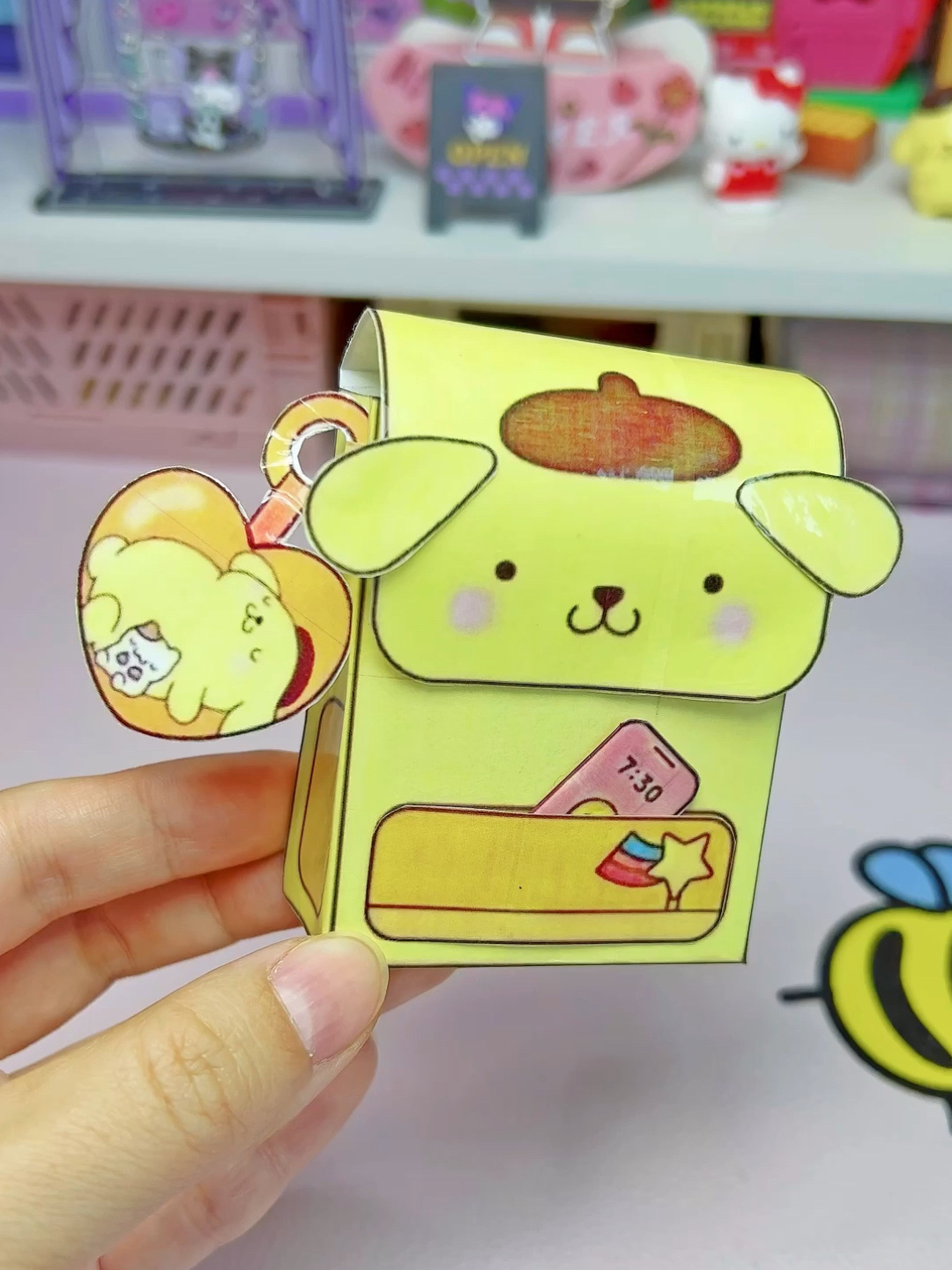 自制布丁狗迷你小书包