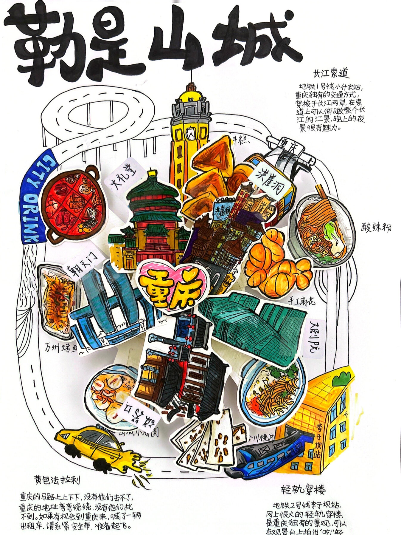 重庆旅游手抄报图片简单又漂亮(重庆旅游手抄报图片简单又漂亮四年级)