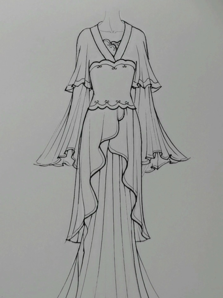 教你简单又好看的古风服饰画法
