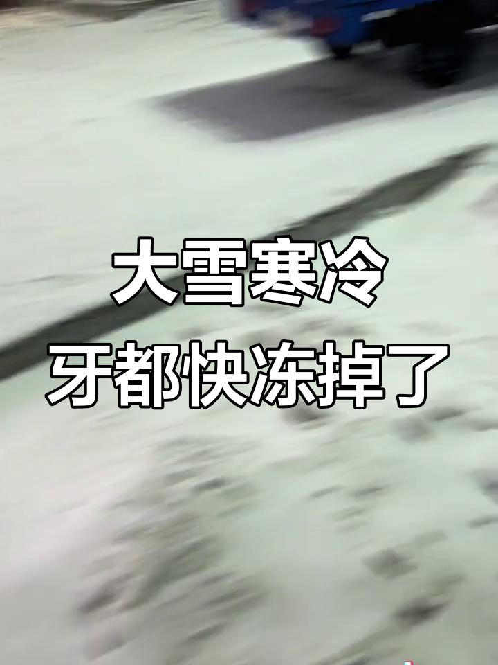 黑龙江大雪纷飞,冷到牙齿都冻得不行