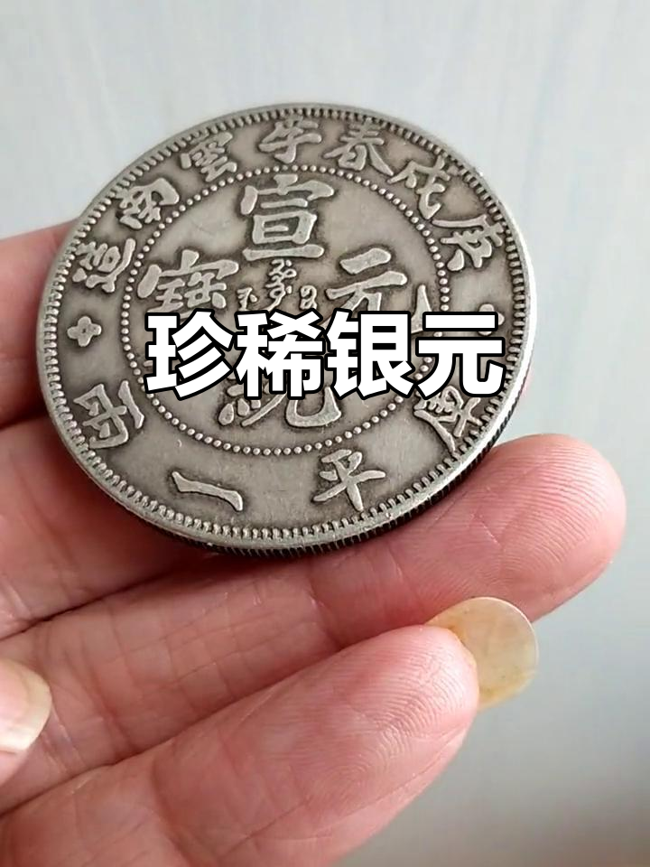云南宣统元宝,珍贵银圆,直径43mm,重约37克