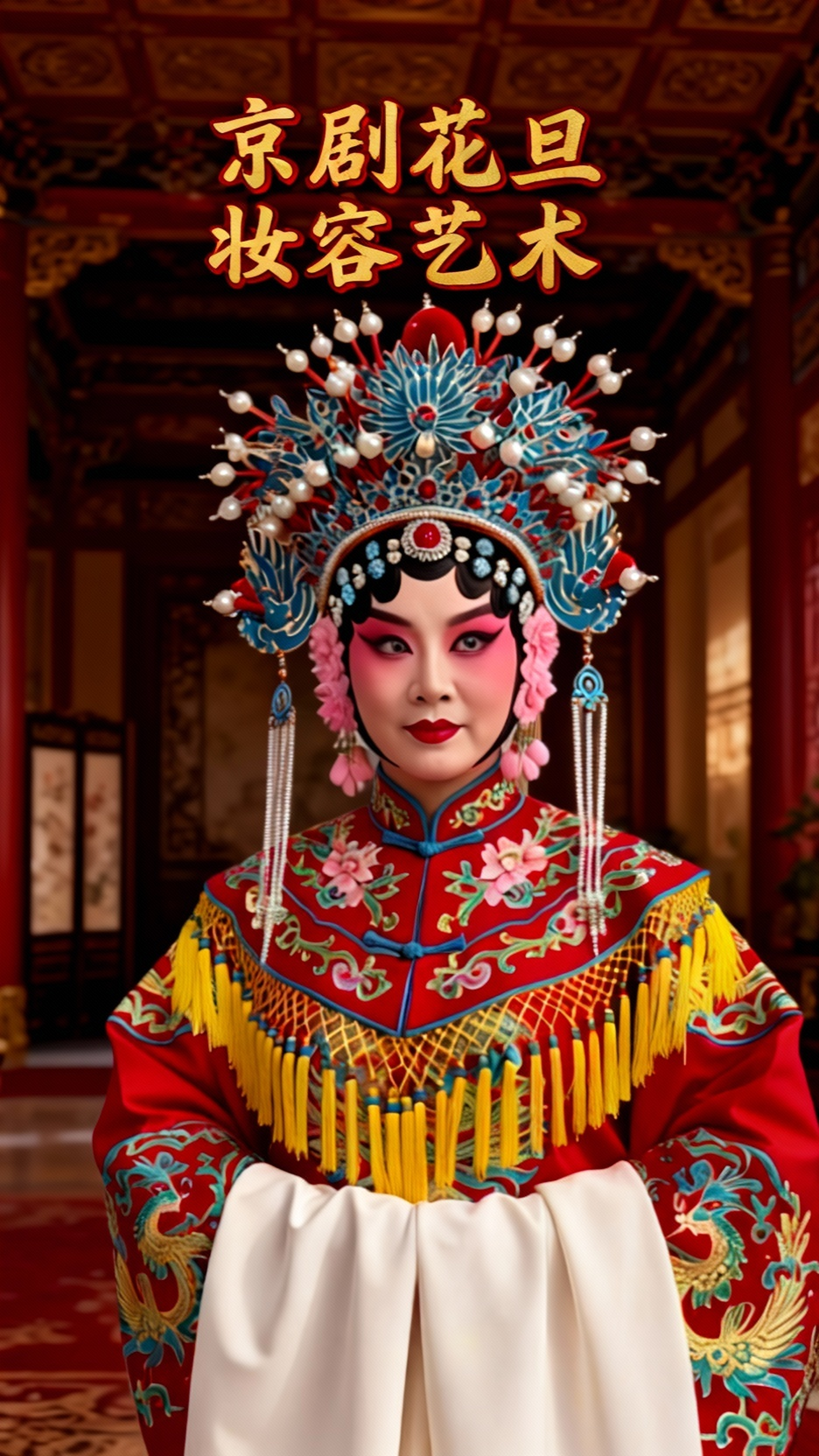 花旦杨贵妃京剧妆容展示