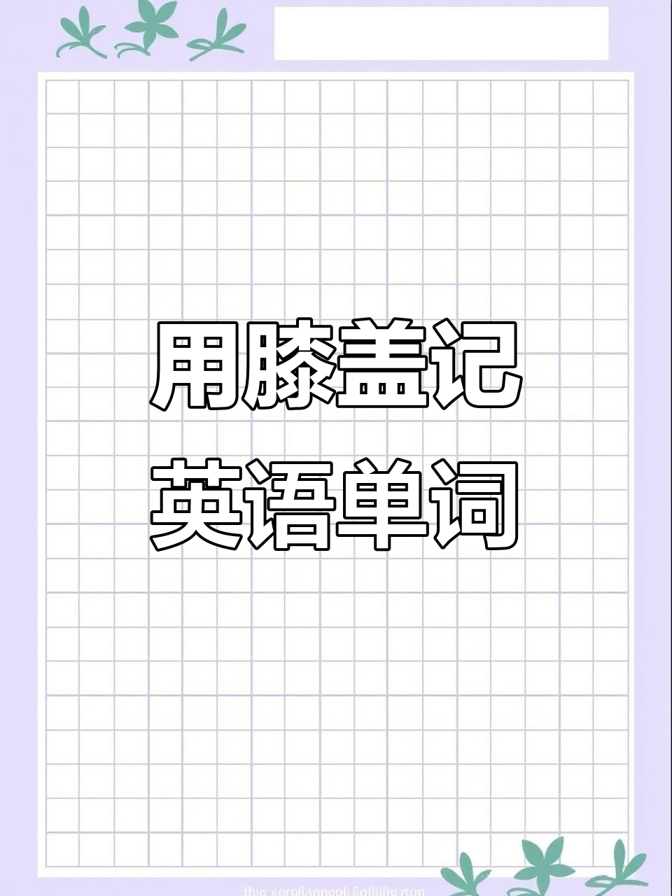 趣味英语记忆法:用膝盖记住单词,零基础也能轻松学
