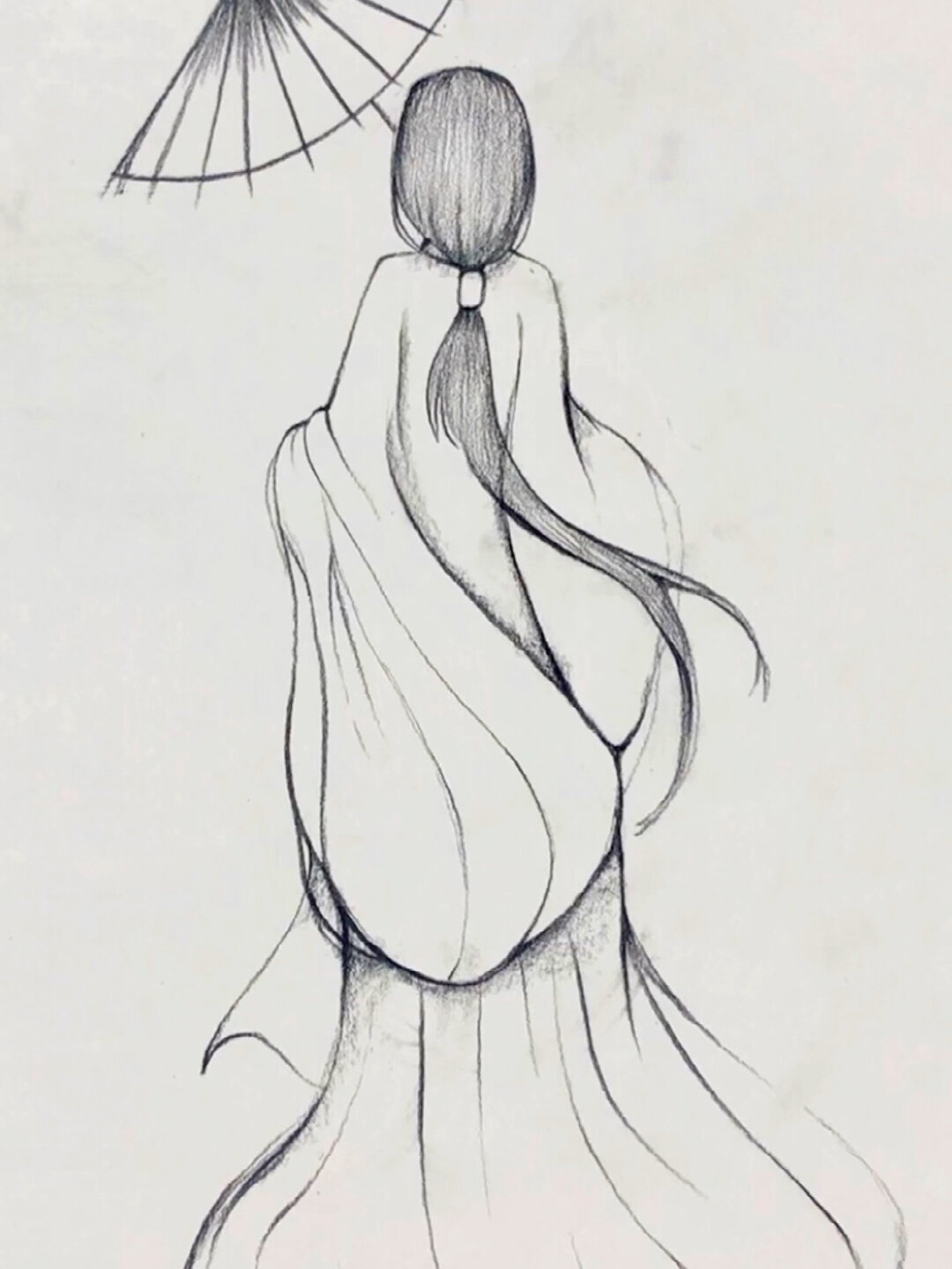 古风女子铅笔画