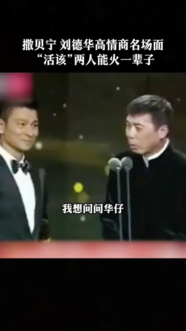 撒贝宁刘德华高情商名场面,"活该"两人能火一辈子