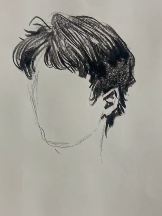 三步教会你速写头发怎么画!