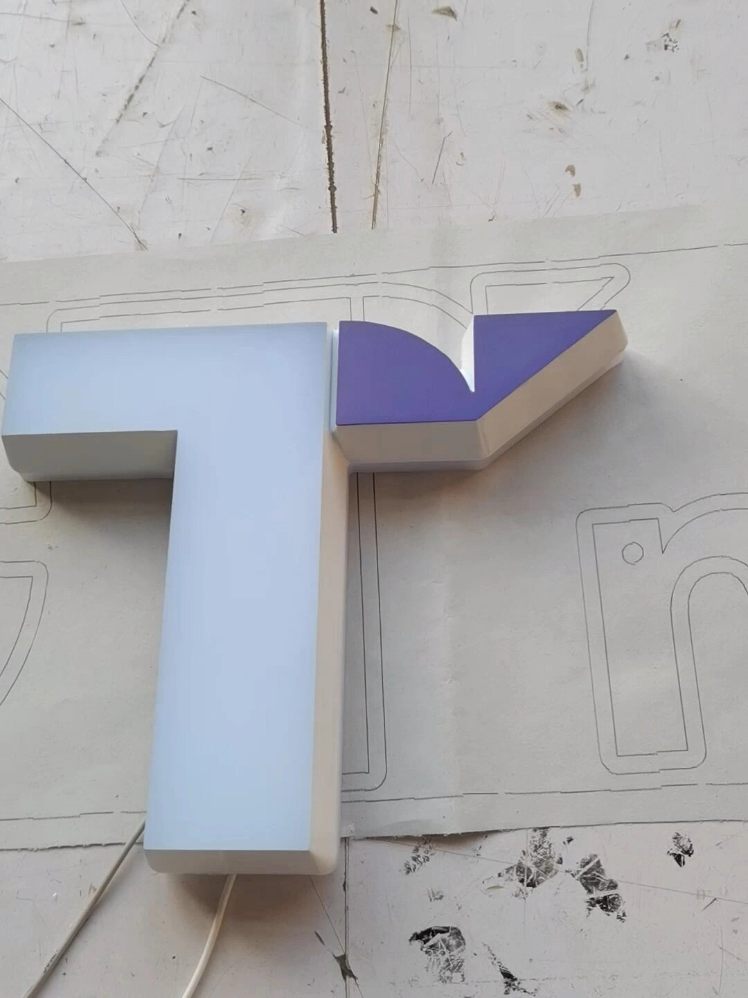 精品迷你发光字 正白侧白款 暖色光