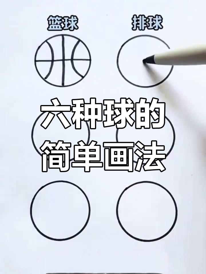 亲子互动学画六种球,轻松掌握简笔画技巧