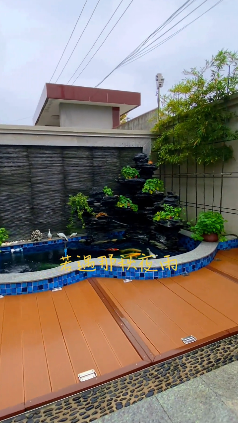 院子小的,鱼池假山可以这样做,你学费了吗