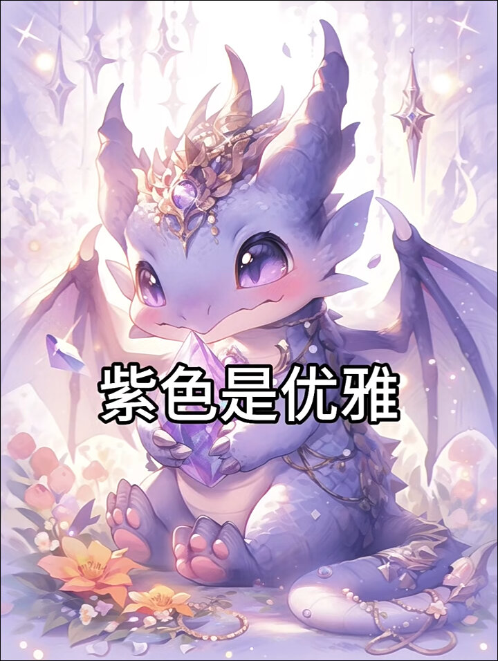 不同颜色的龙宝宝不同含义,紫色是优雅