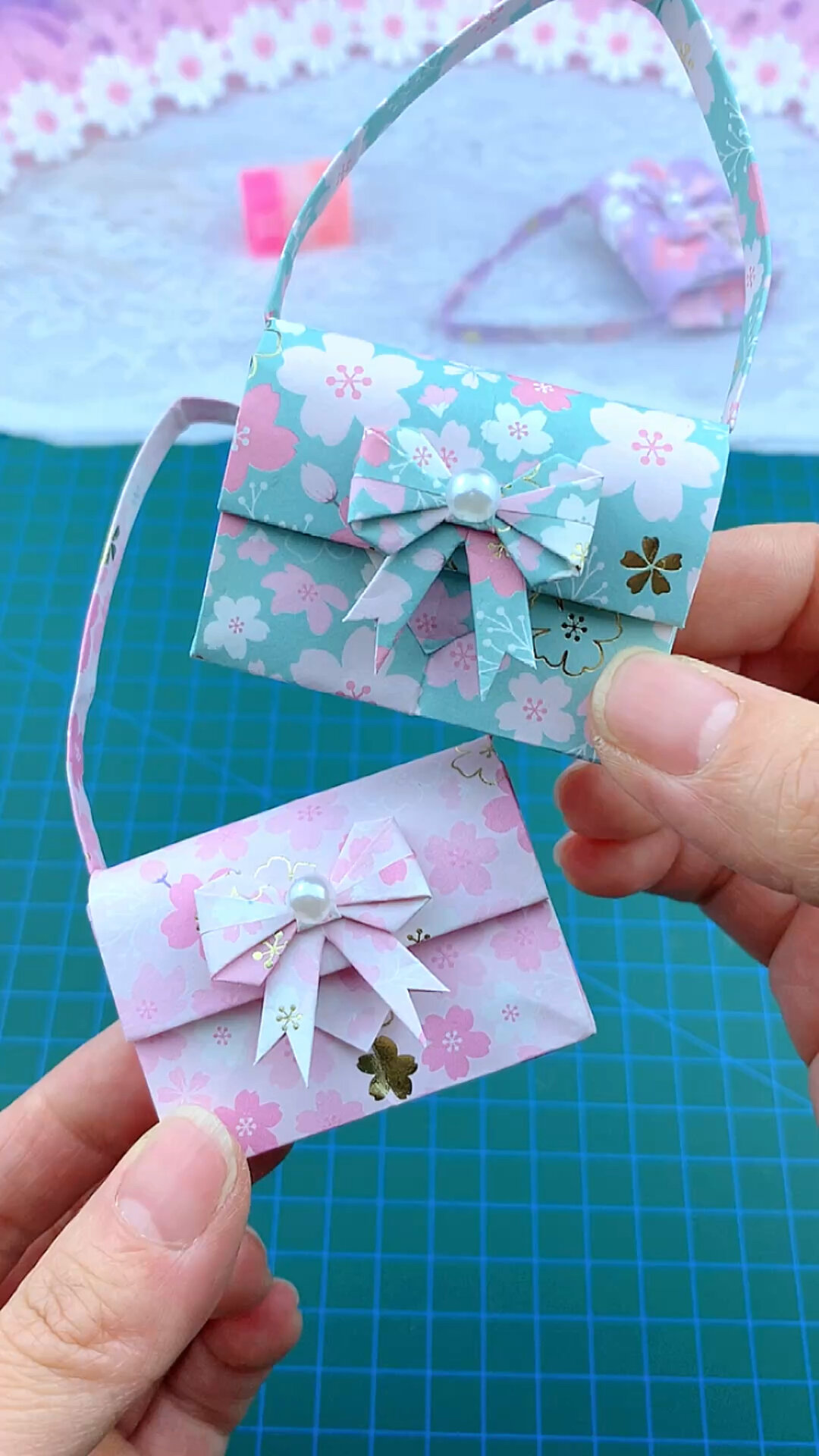 超简单的包包折纸,女孩们的最爱