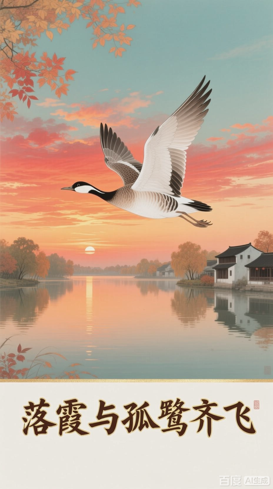 落霞孤鹜秋水长天之美