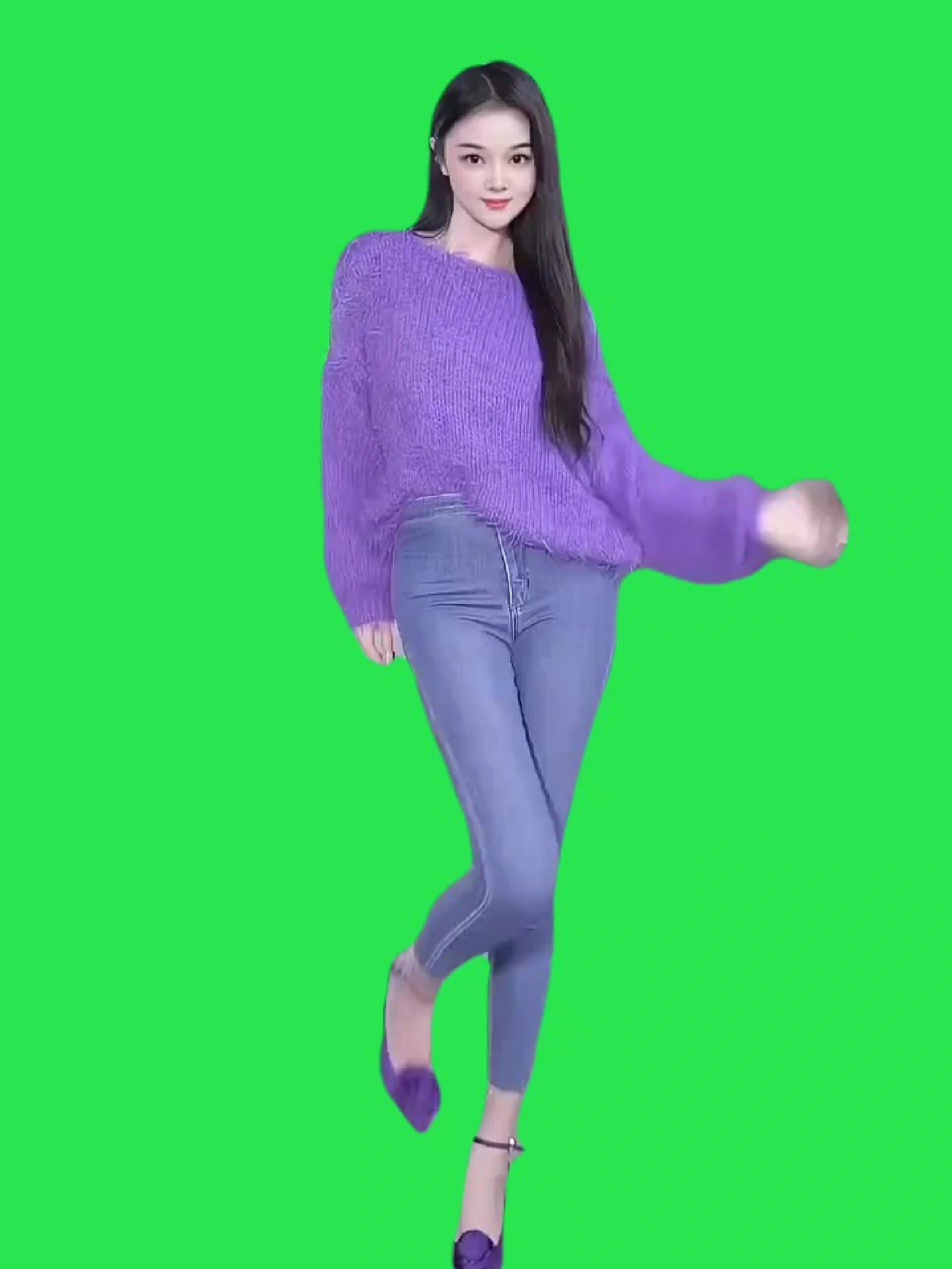 绿幕-美女跳舞素材