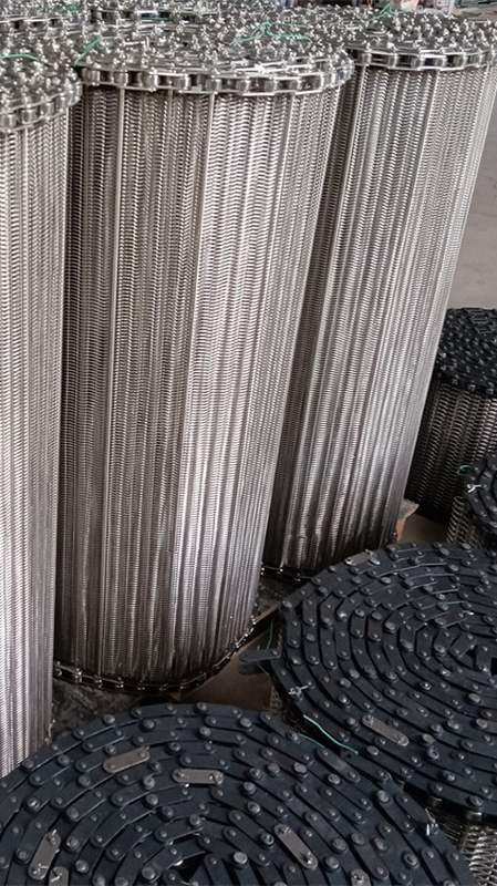 链条式网带输送带不锈钢金属传动网链流水线传送带编织钢丝网