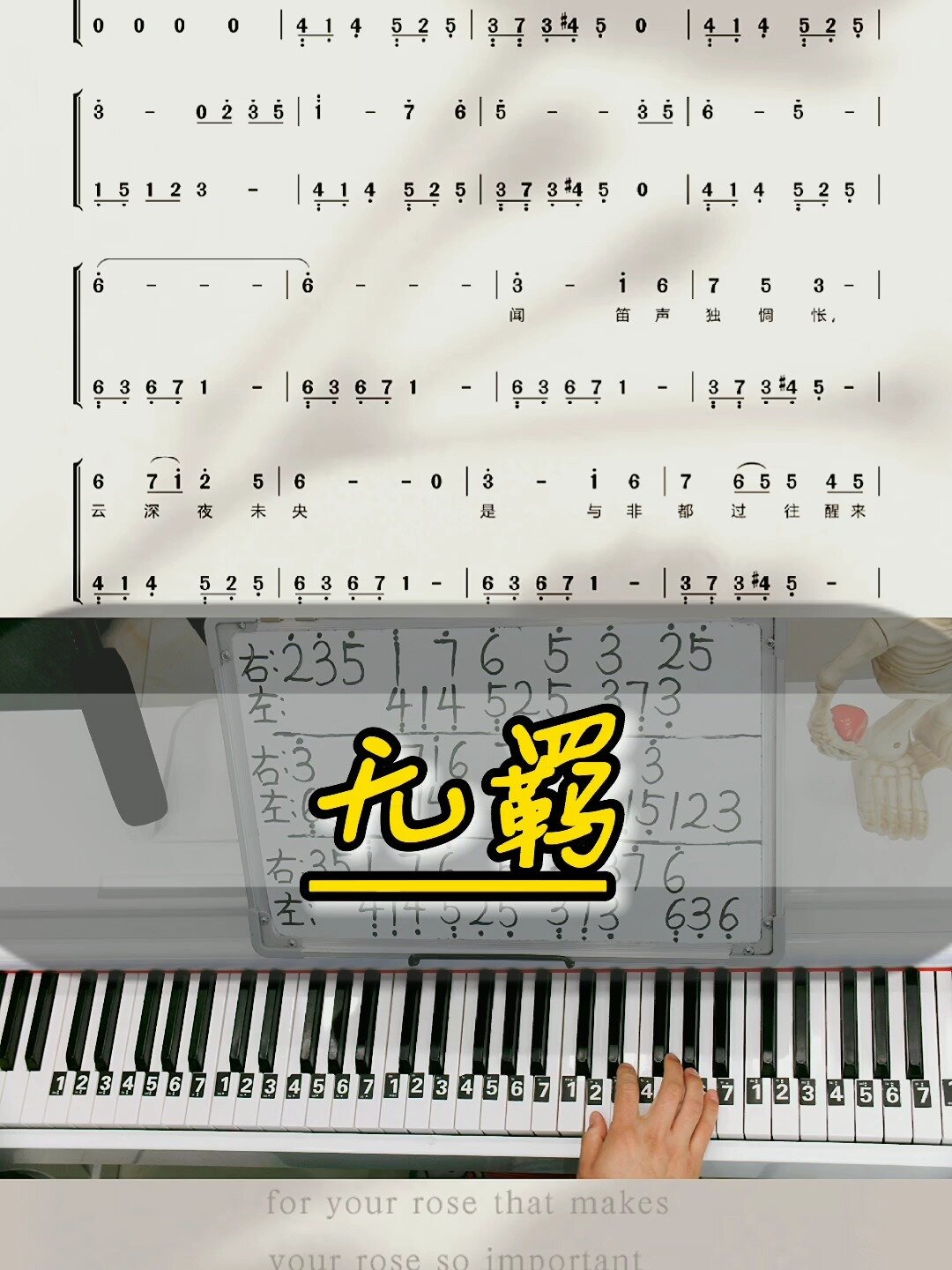 钢琴教学《无羁》简单版钢琴简谱来咯!