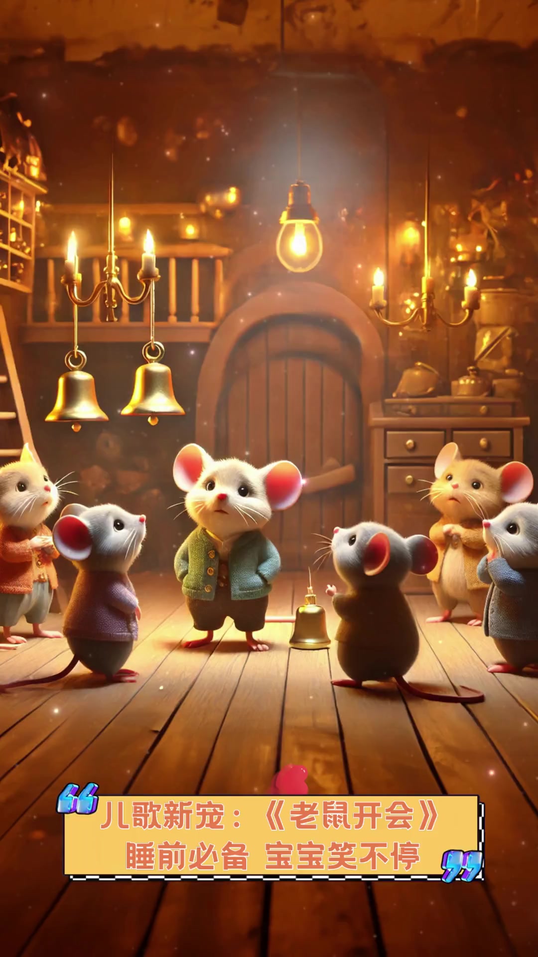 儿歌新宠:《老鼠开会》睡前必备,宝宝笑不停