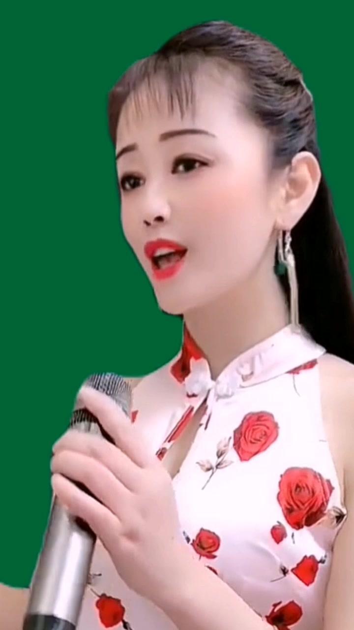 绿幕素材 美女唱歌