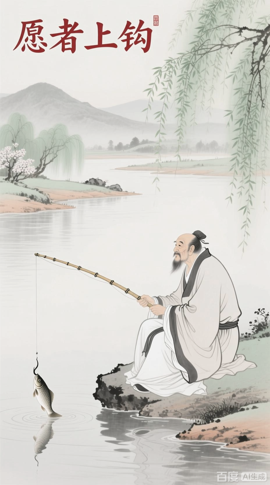 姜太公钓鱼,愿者上钩