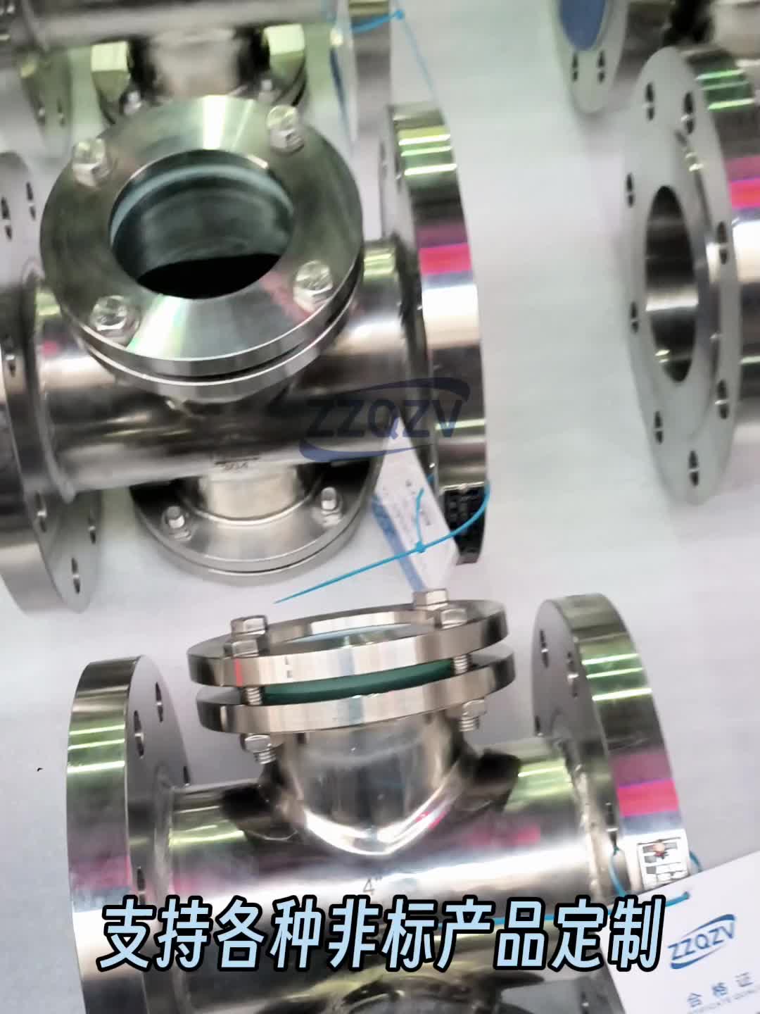 hgs07美标不锈钢直通视镜带叶轮水流指示器