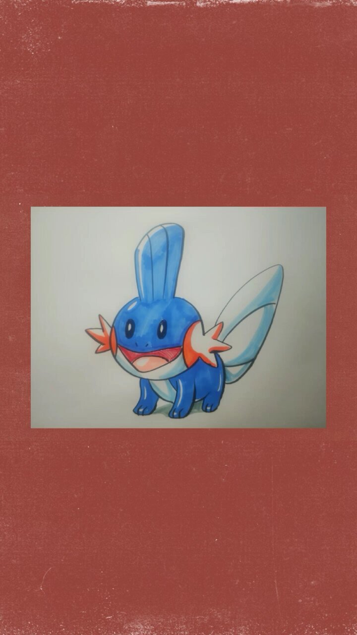 手绘神奇宝贝水跃鱼