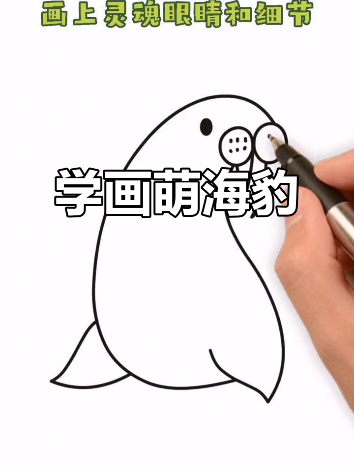 轻松学画可爱海豹,步骤简单又有趣