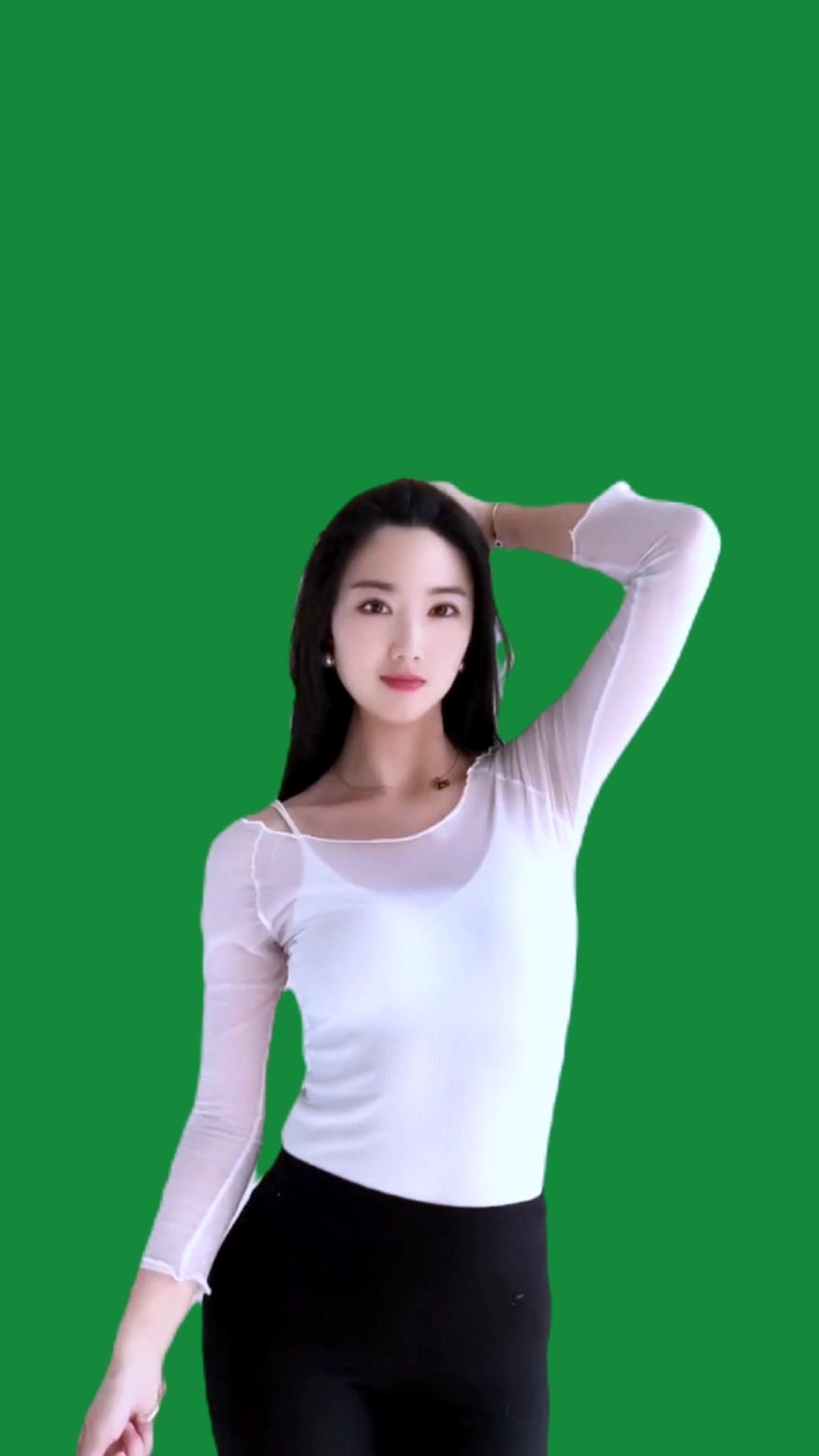 美女绿幕素材 气质女神 舞姿优美人更美