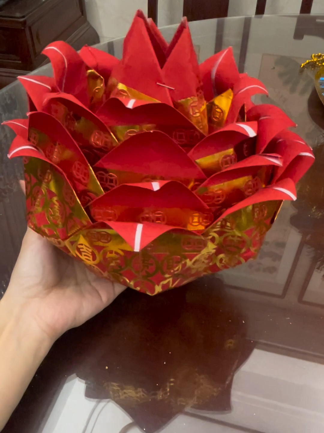 中秋节折纸莲花折法教程