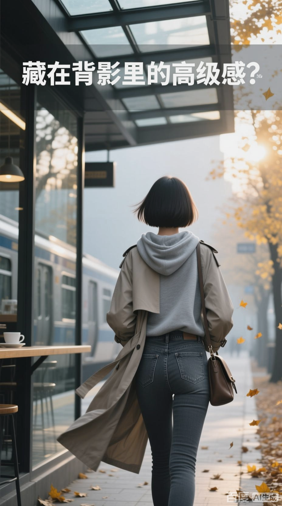 短发女孩的背影日常