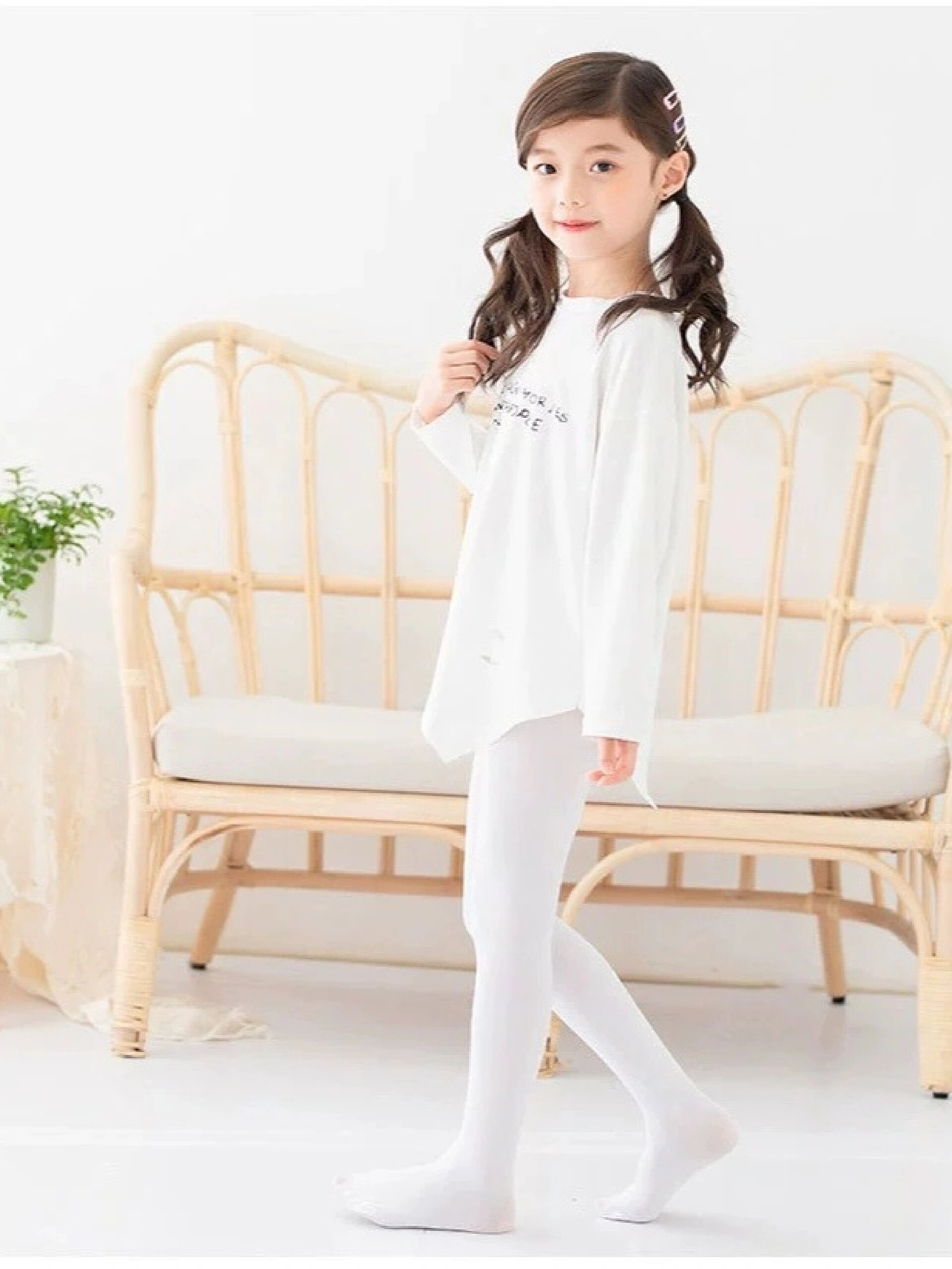 女宝白色舞蹈袜