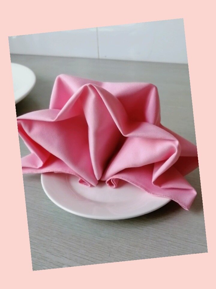餐巾折花—盘花