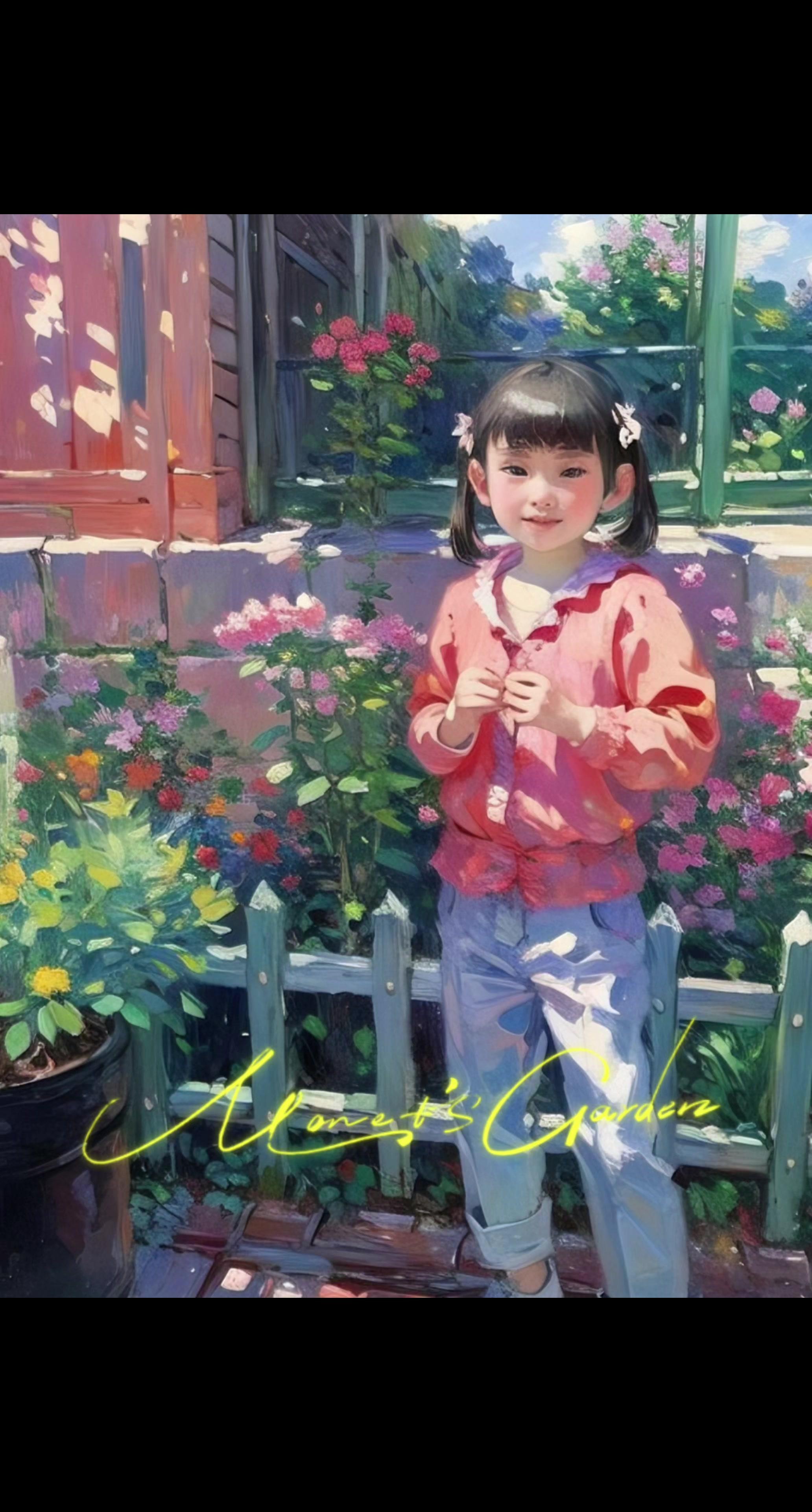 一不小心掉进莫奈的画里 最萌小女孩 童真笑容 记录童年