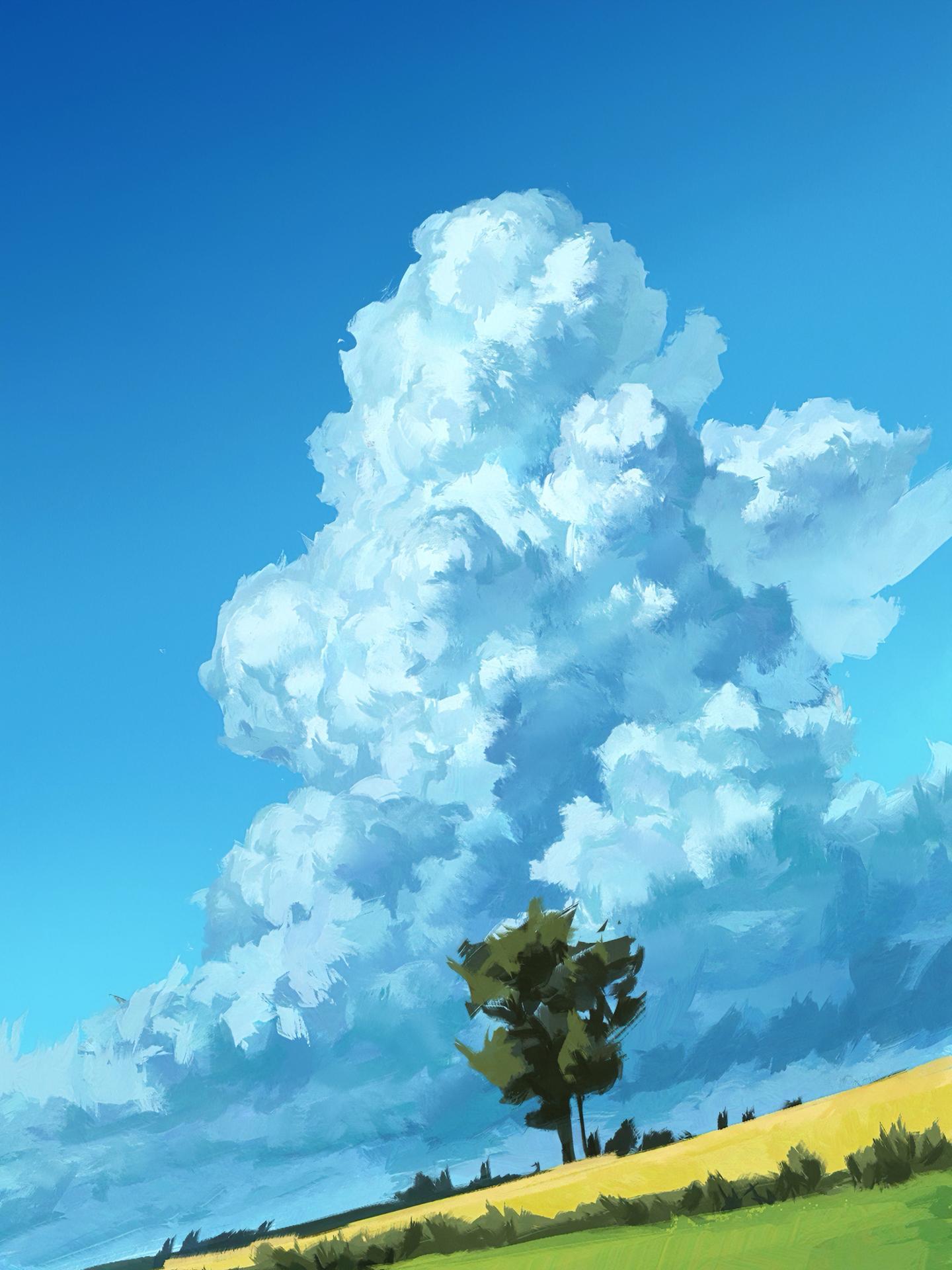 速涂,绘画 植物绘画教程 日系场景 二次元场景 日式场景