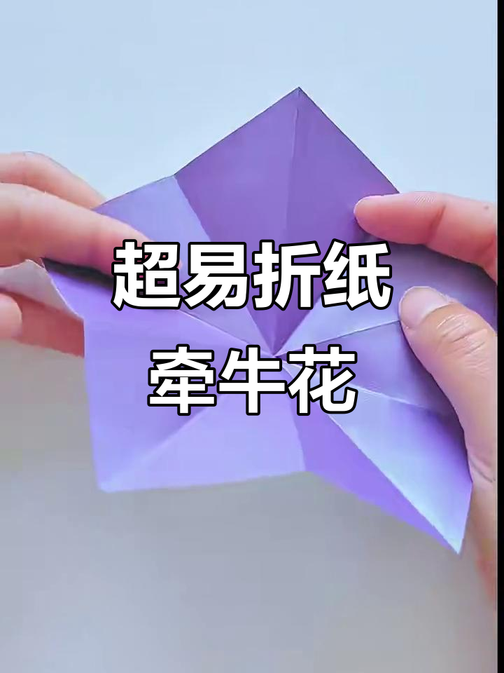 简单步骤教你折出美丽牵牛花,快来学!