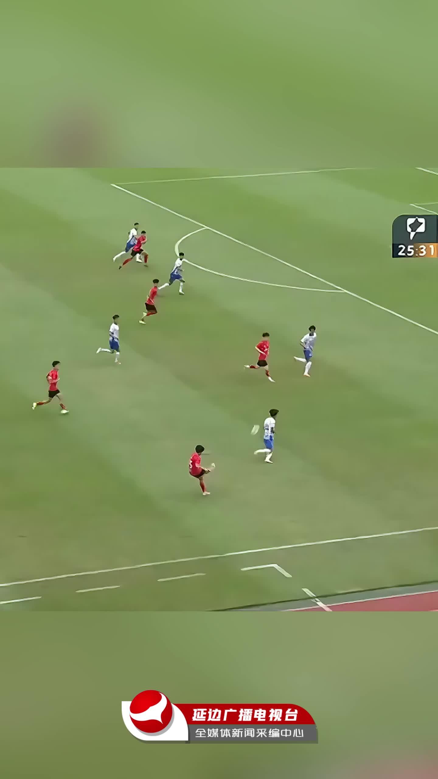 延边龙鼎客场1:3惜败广州队 延边足球 中甲联赛