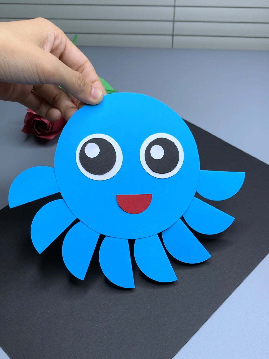 用圆形拼一个八爪鱼,简单好看,快来试试吧