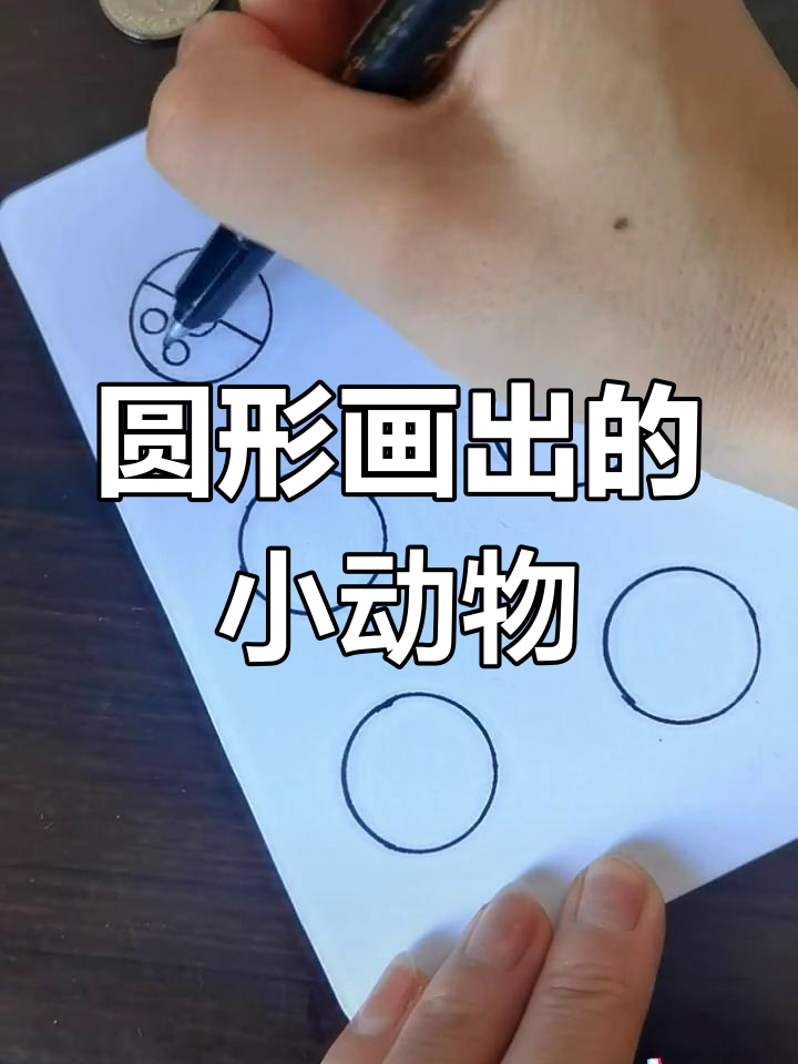 用圆形画小动物,轻松掌握简笔画技巧