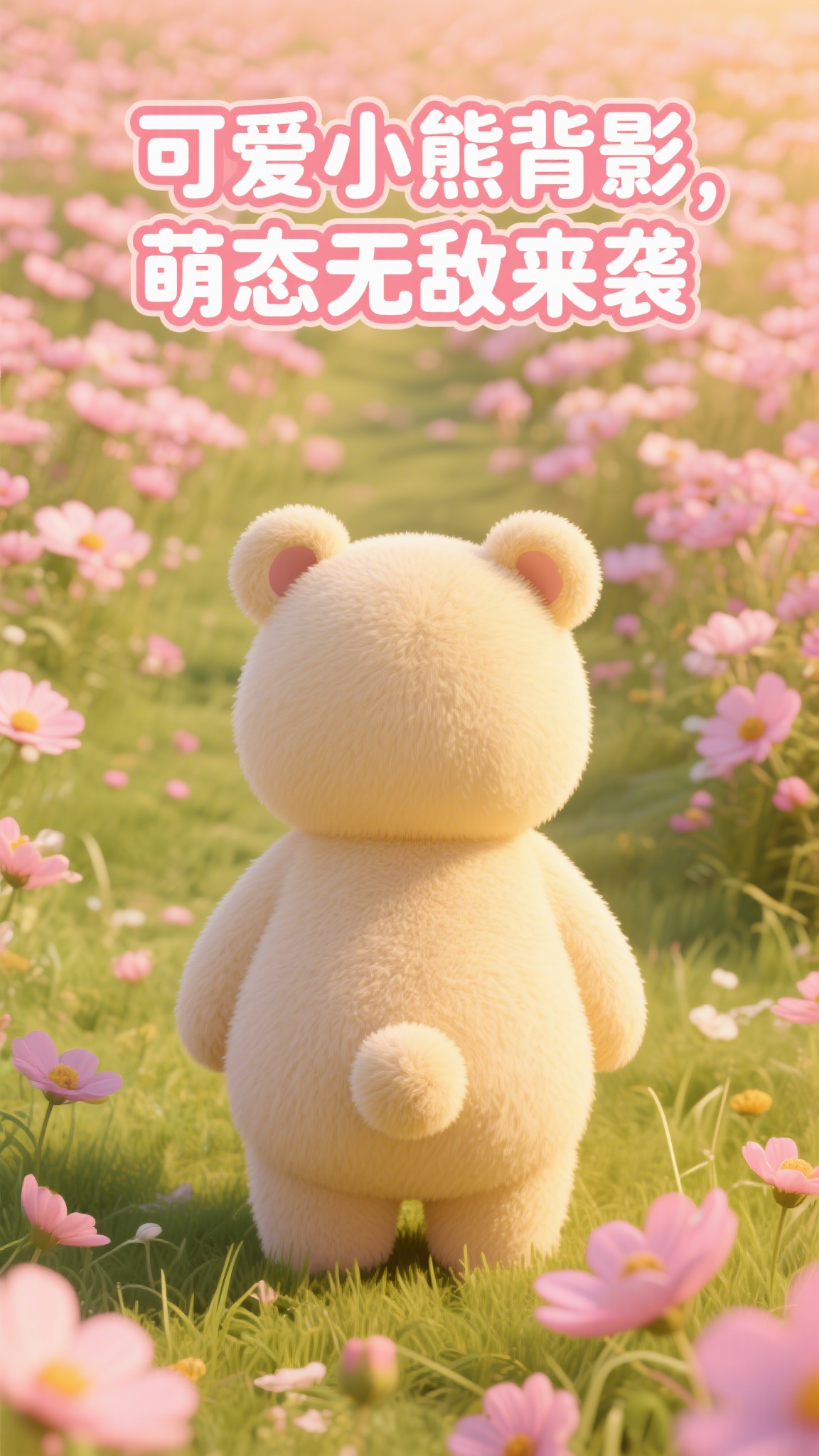 可爱小熊背影,萌态无敌来袭