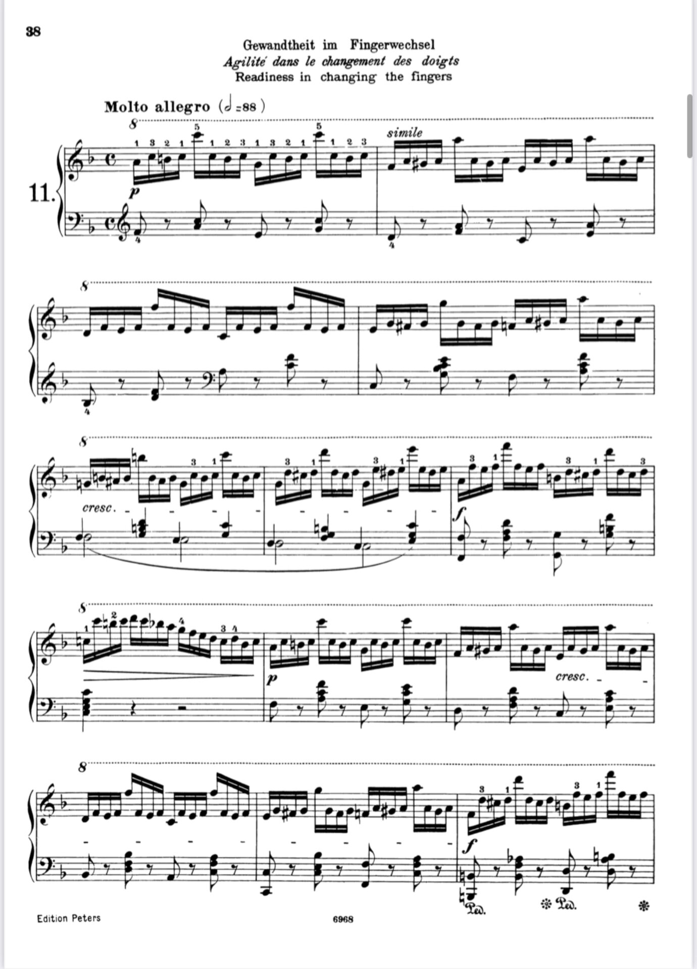 车尔尼821第一条钢琴谱图片