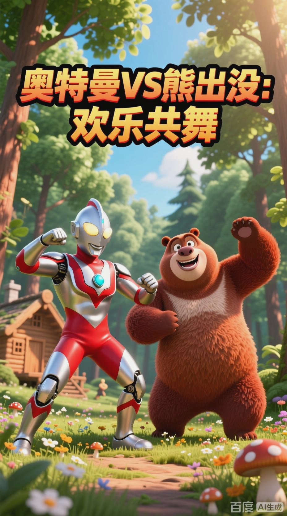 奥特曼与熊大熊二的欢乐共舞