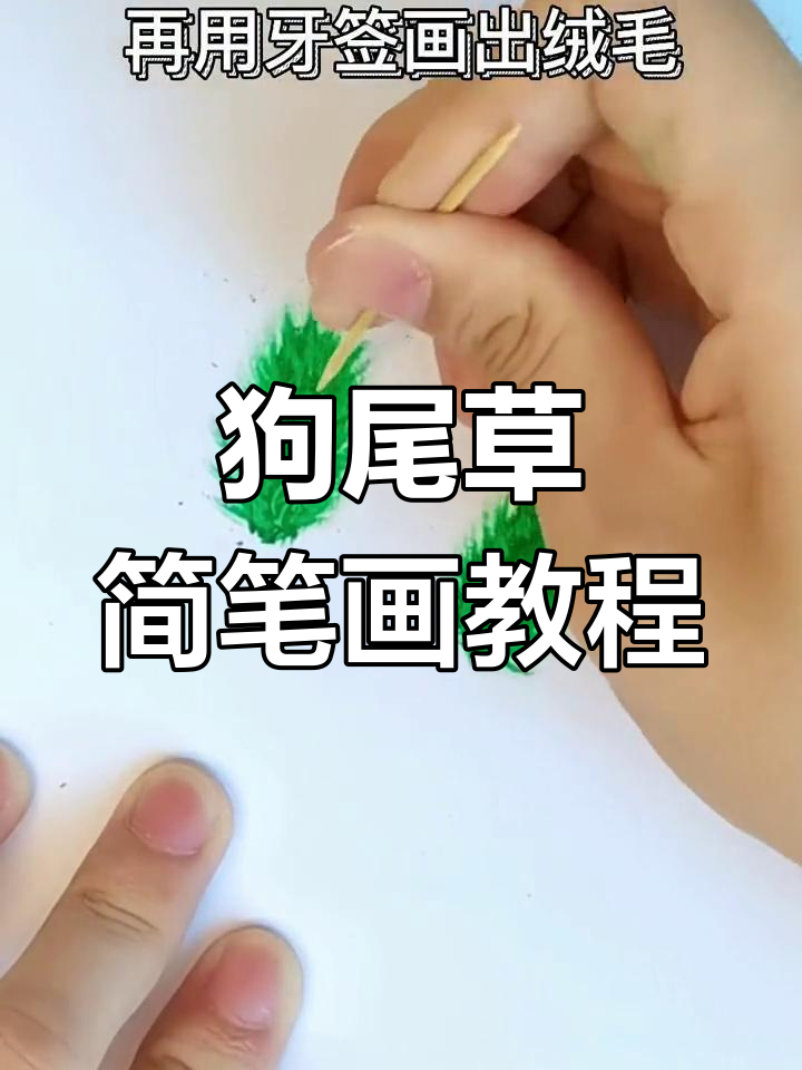 狗尾巴草怎么画简单图片