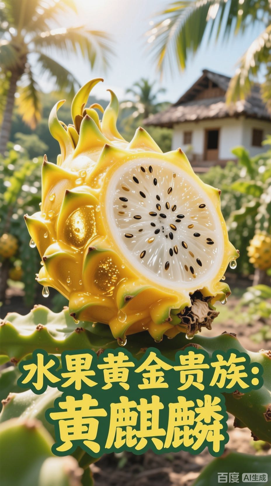 每天学习一种水果知识:今天要学习的是黄皮火龙果!