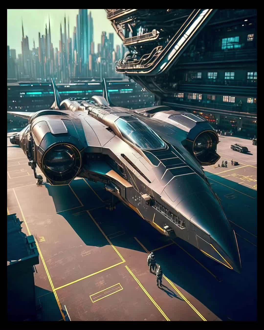 科幻 赛博朋克 飞行器 概念设计 航天-度小视