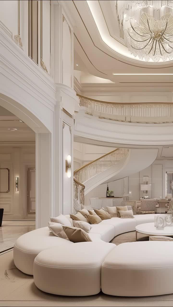 桃花源田庄别墅项目装修轻法式风格设计案例展示 别墅设计 别墅装修