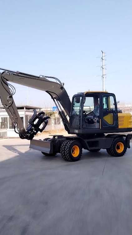 100型夹木机抓甘蔗,一抓一个准