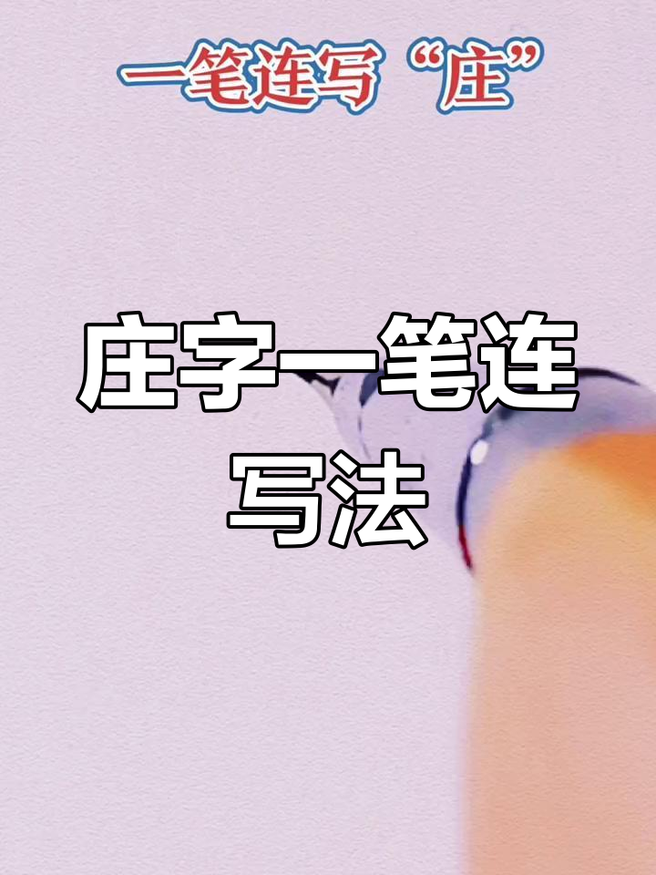 一笔连写庄字,硬笔书法技巧大揭秘