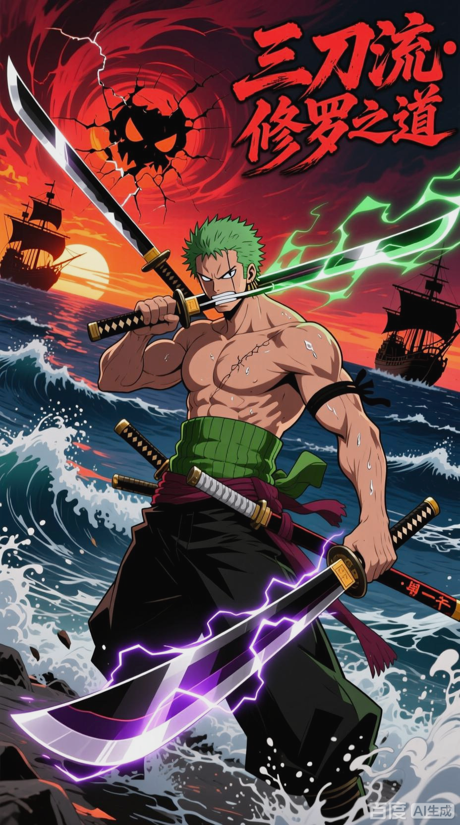 三刀流的誓言!世界第一大剑豪罗罗诺亚索隆